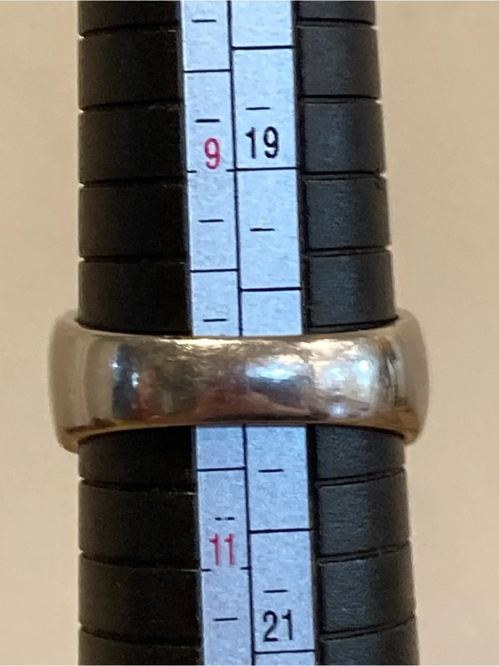 Mens Steel & 14K Gold Diagonal Stripe Signet Style Ring Size 10.25 China